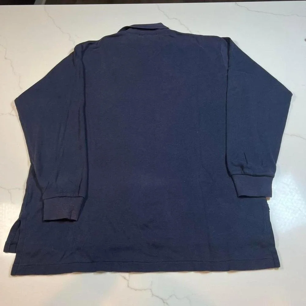 Polo Golf Ralph Lauren Polo Mens Large Navy Blue Long Sleeve Embroidered Crest